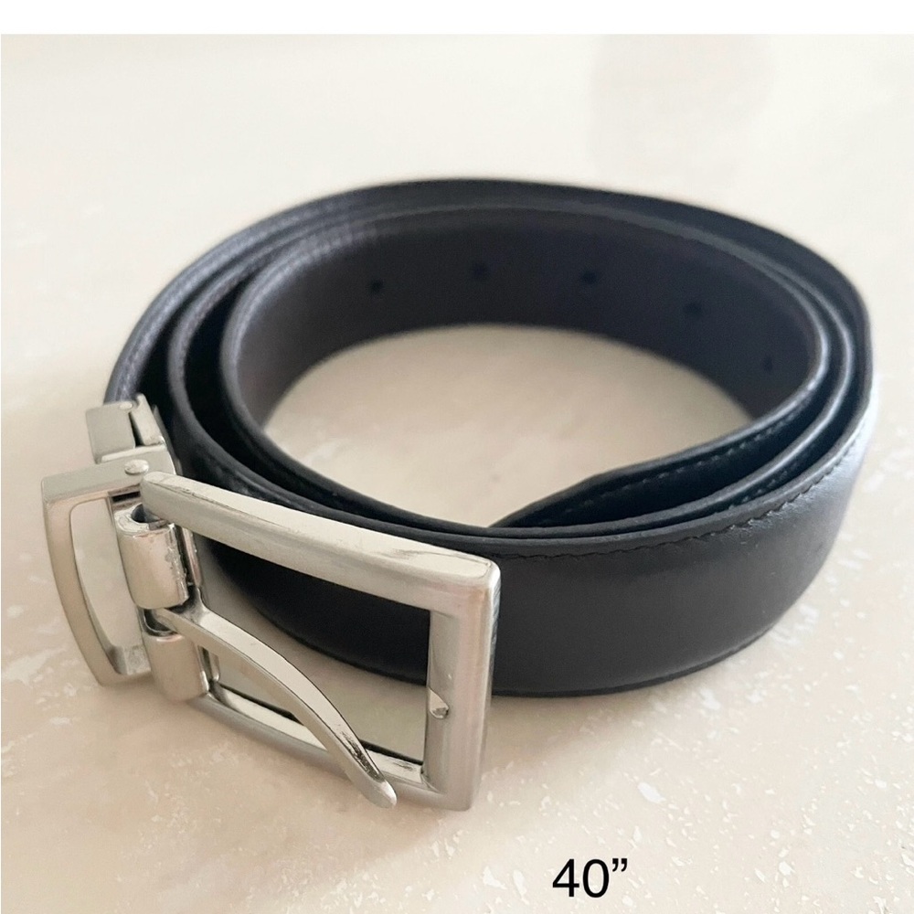 Otaway Australia REVERSIBLE Men's Leather Belt Black Brown Sportscraft 40"